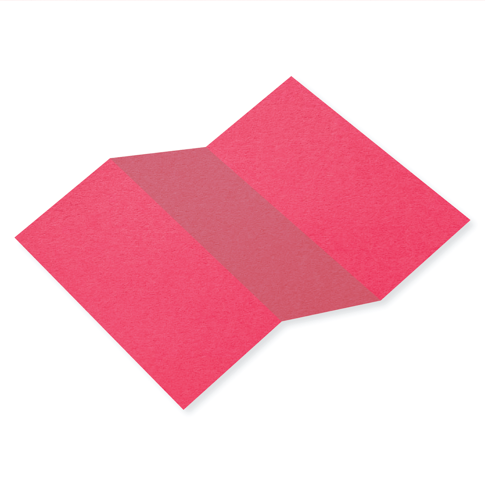 Colorplan Hot Pink Tri Fold Card