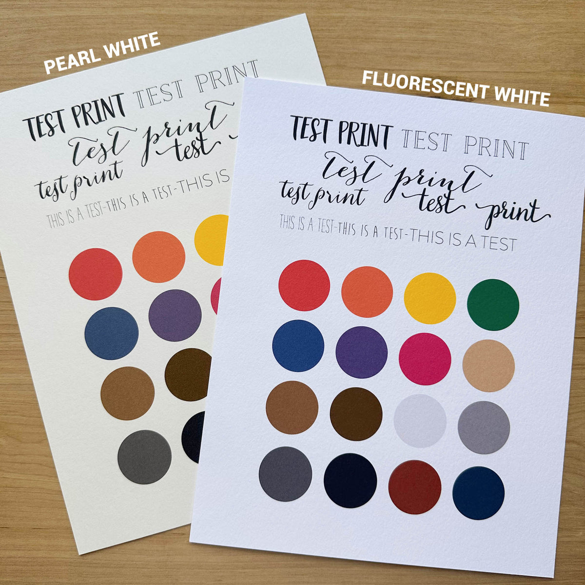 print test on lettra letterpress paper