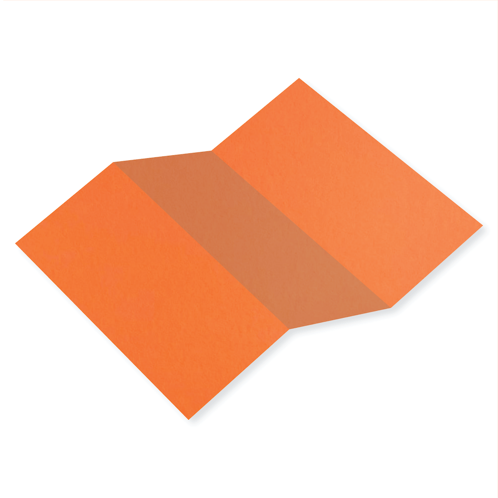 Colorplan Mandarin Orange Tri Fold Card