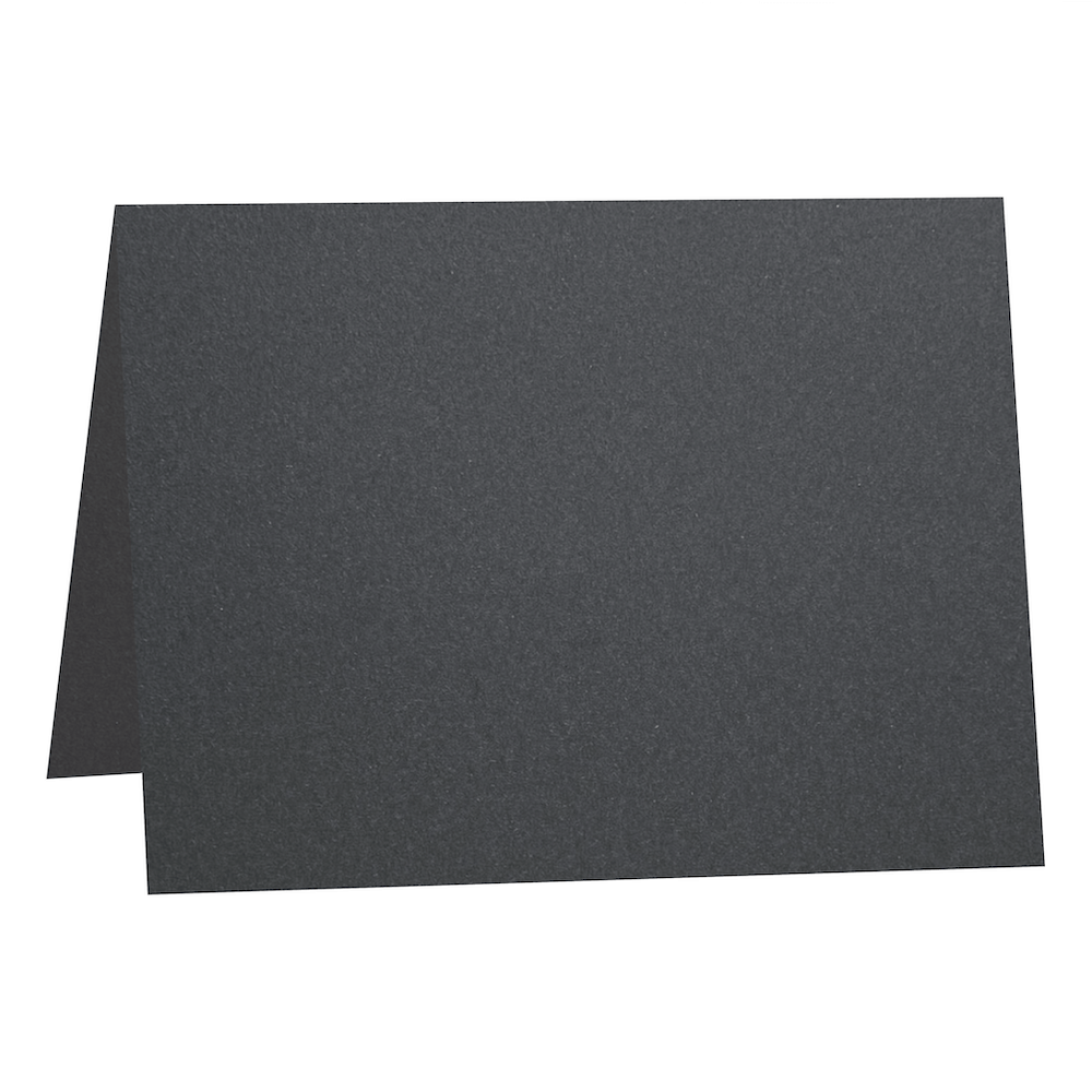 Woodstock Nero Black Folded Place Cards