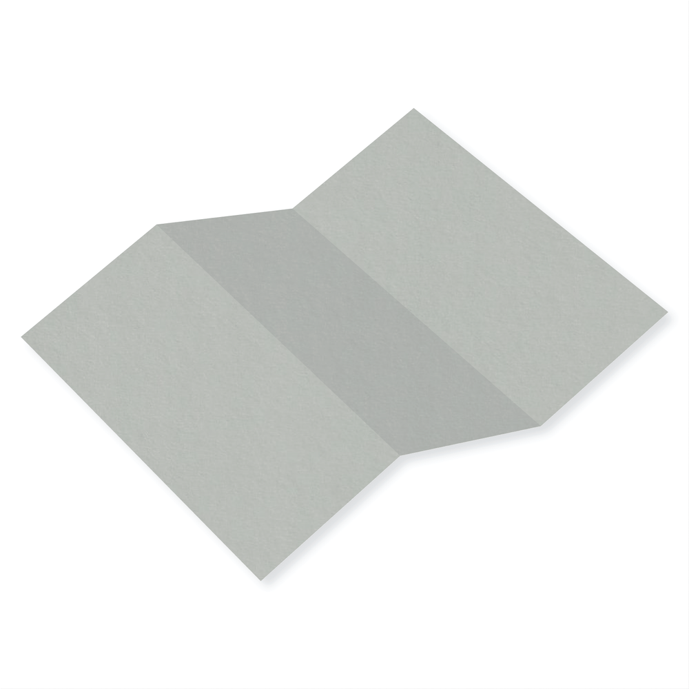 Colorplan Real Grey Tri Fold Card