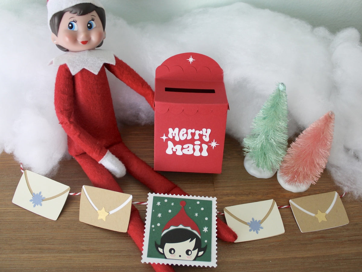 Merry Mail Elf Mailbox and Mini Letter Banner