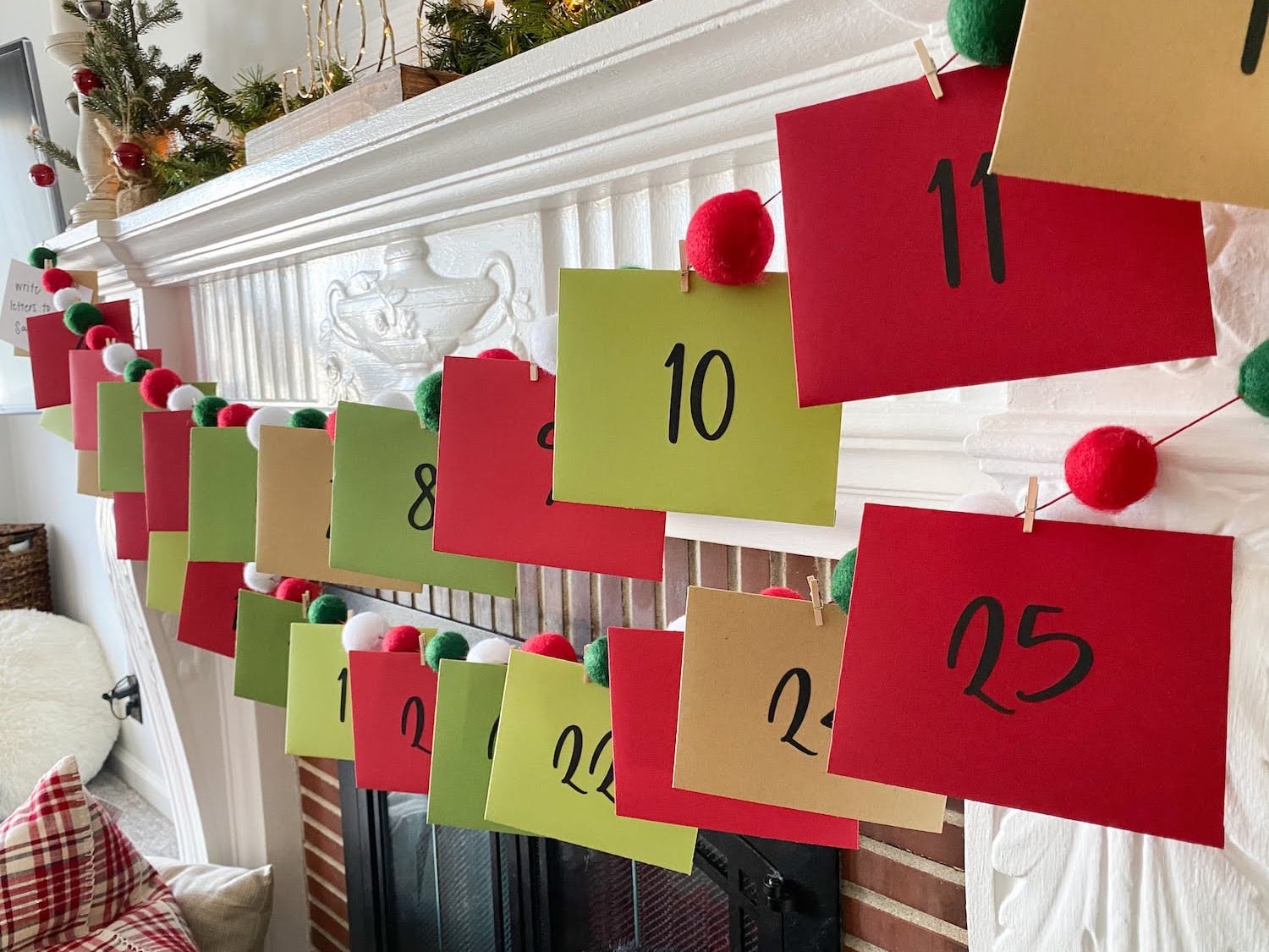 DIY Christmas Envelope Advent Banner – Cardstock Warehouse