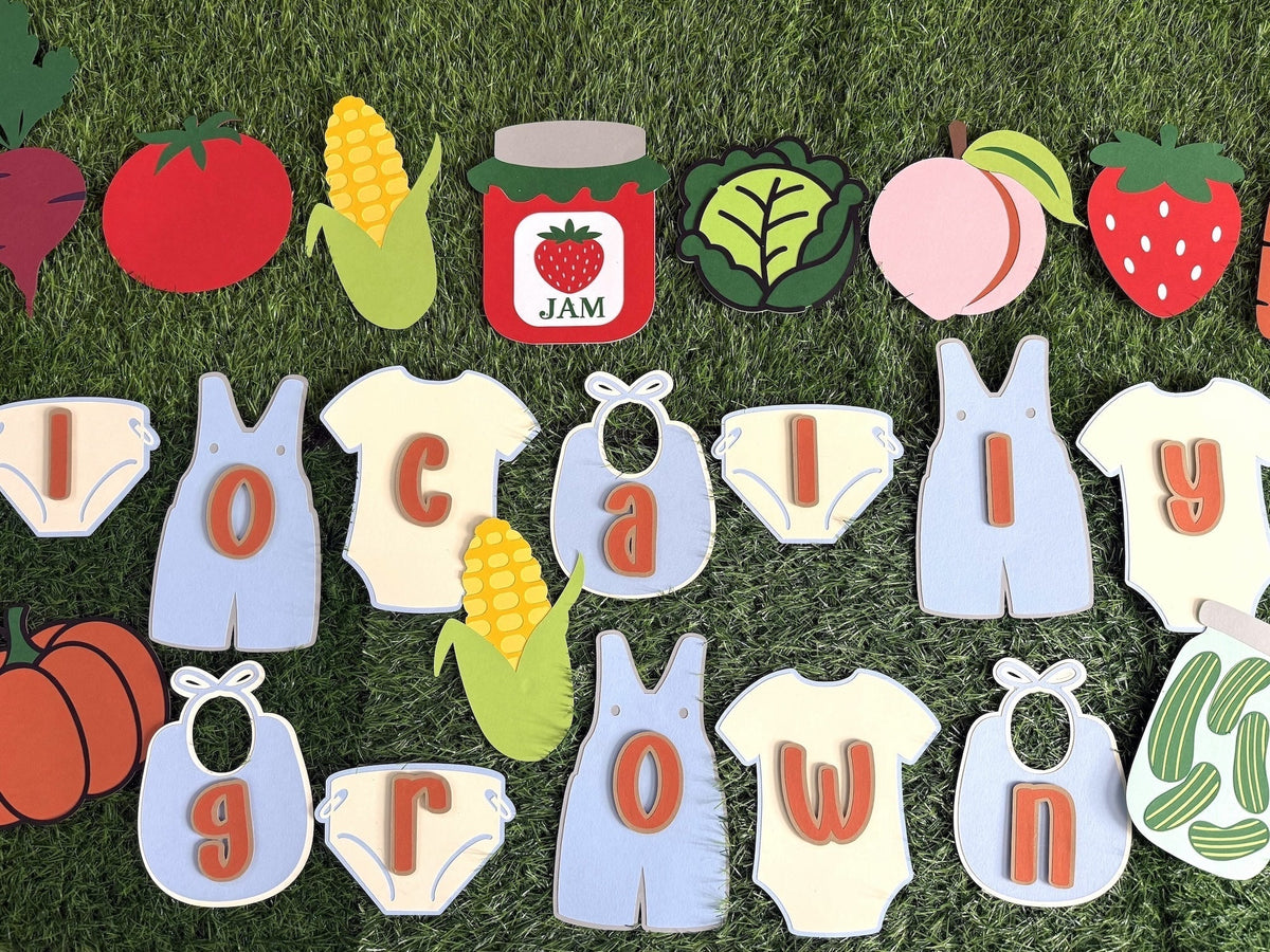 Locally Grown Baby Shower Banner