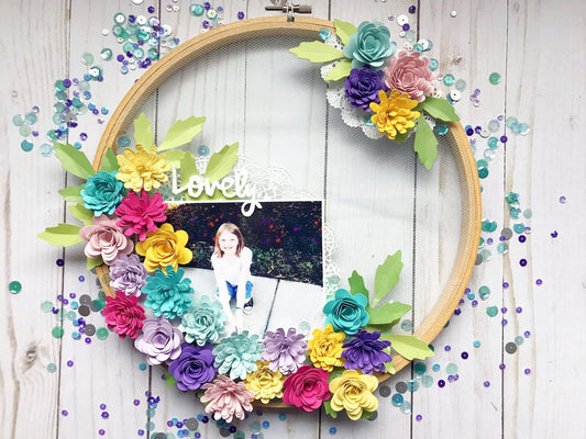 Paper Flower Hoop Home Decor - Cardstock Warehouse