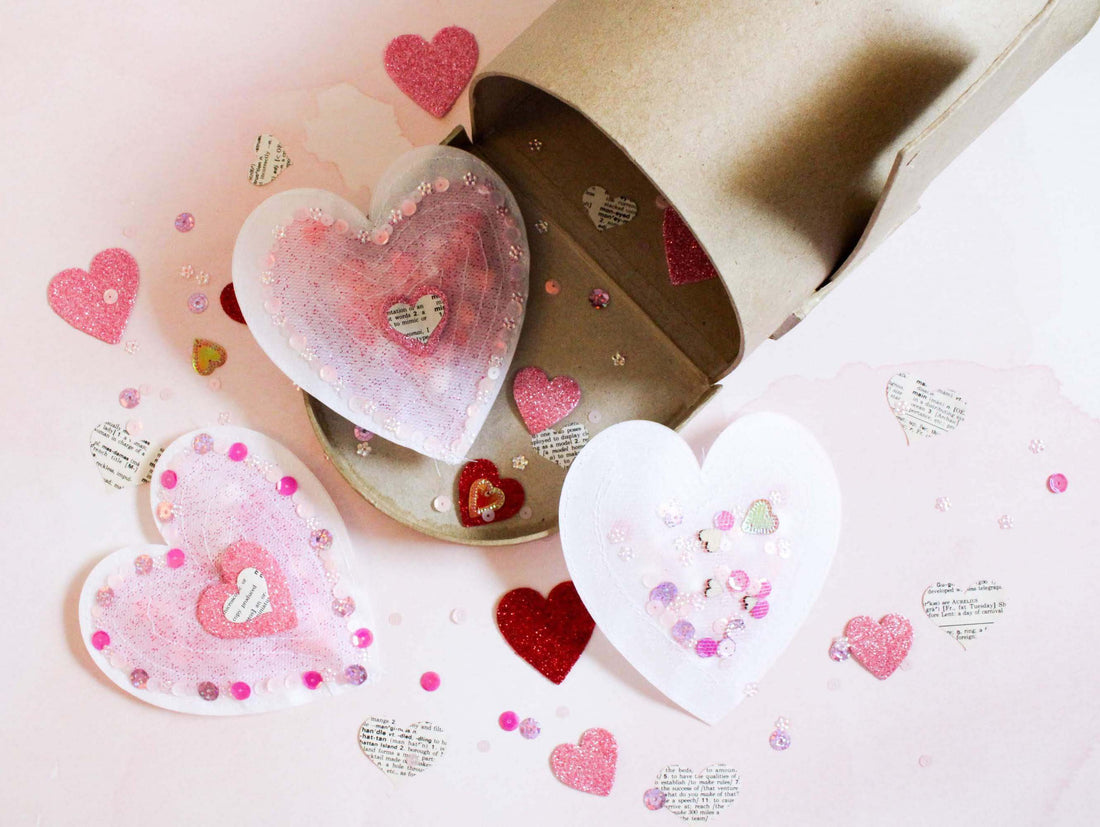 Sewn Parchment Paper PopTaHearts