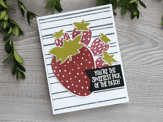 Stamped Strawberry Greeting Card - Cardstock Warehouse