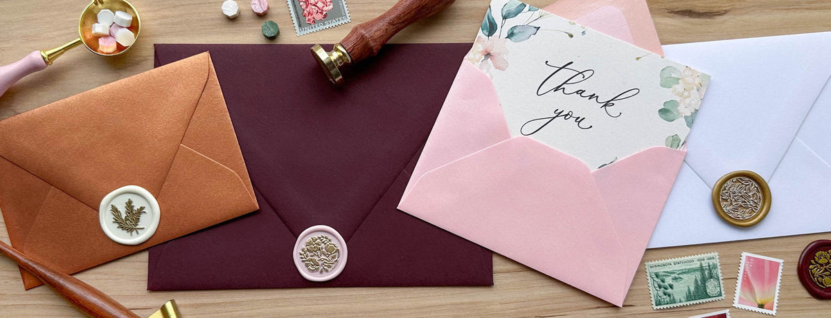 Envelopes with wax seals