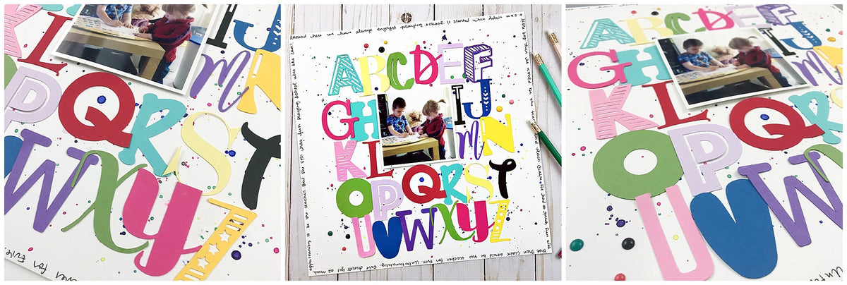 Paper Alphabet Soup Scrapbook Layout