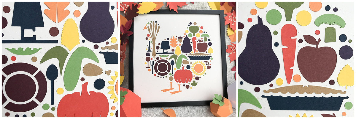 Paper Turkey Framed Art - Cardstock Warehouse