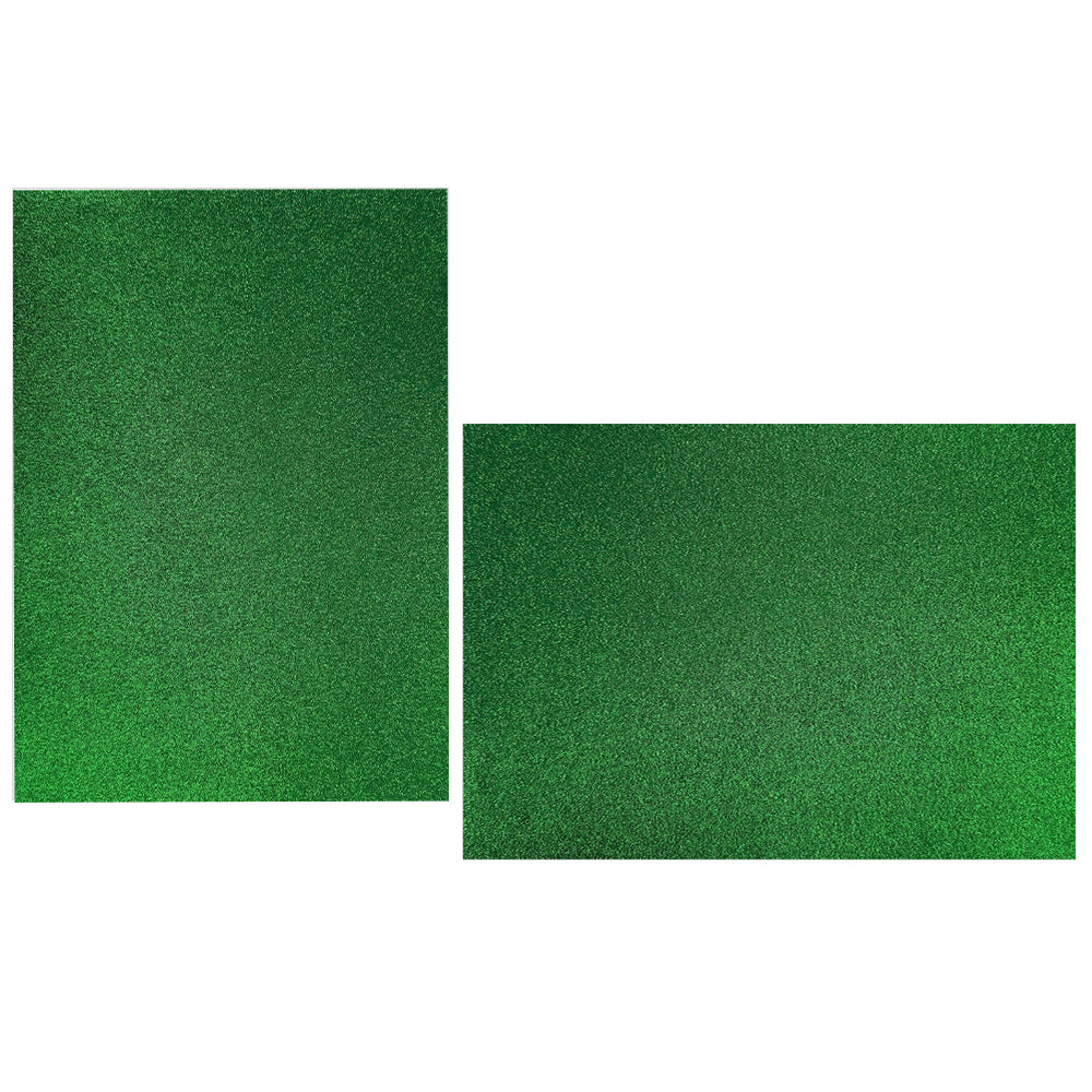 Green Diamond Print Glitter Flat Cards