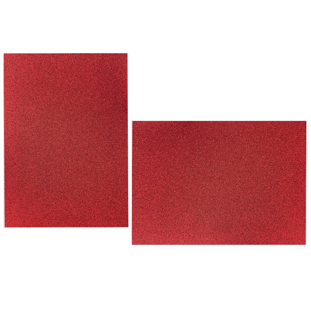 Red Diamond Print Glitter Flat Cards