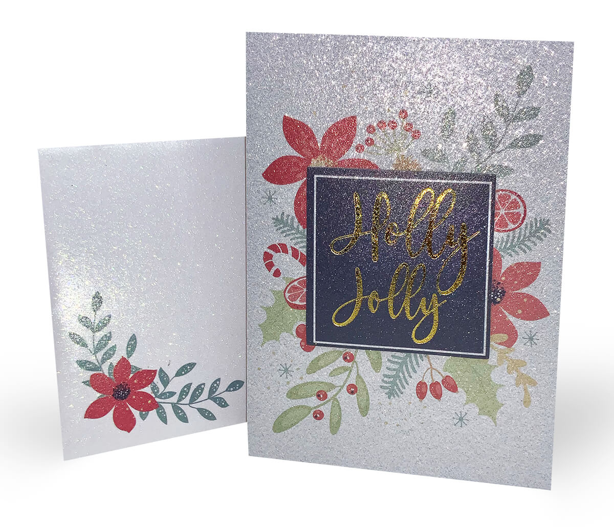 White Diamond Print Inkjet Glitter Cardstock