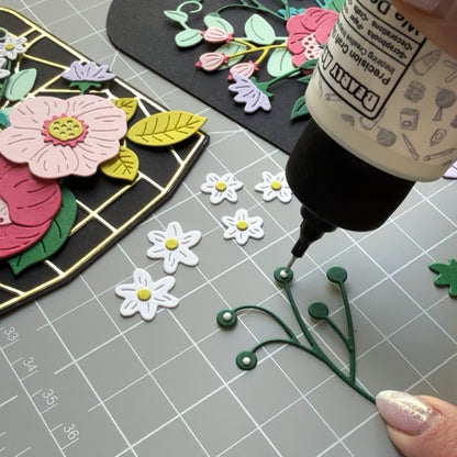 Bearly Art Precision Glue being used to glue very small die cut paper pieces