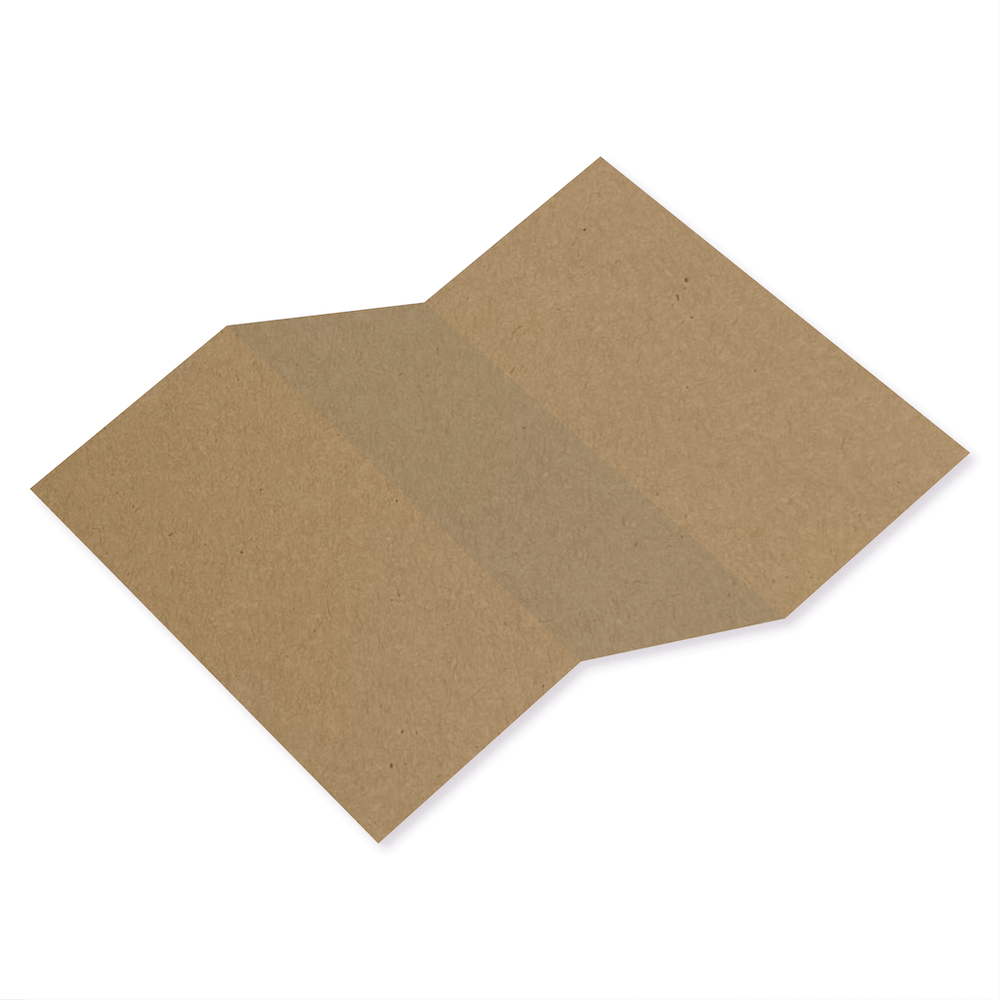 Brown Box Kraft Tri-Fold Card-Cardstock Warehouse