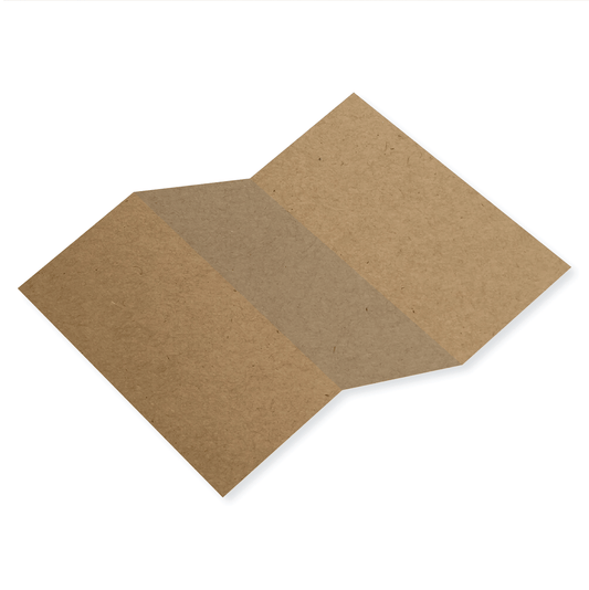 Brown Box Kraft Tri-Fold Card-Cardstock Warehouse