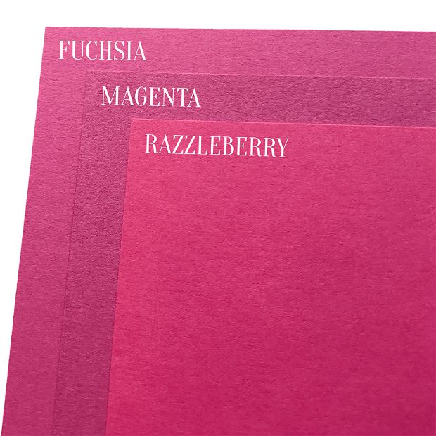 pink colored cardstock comparison