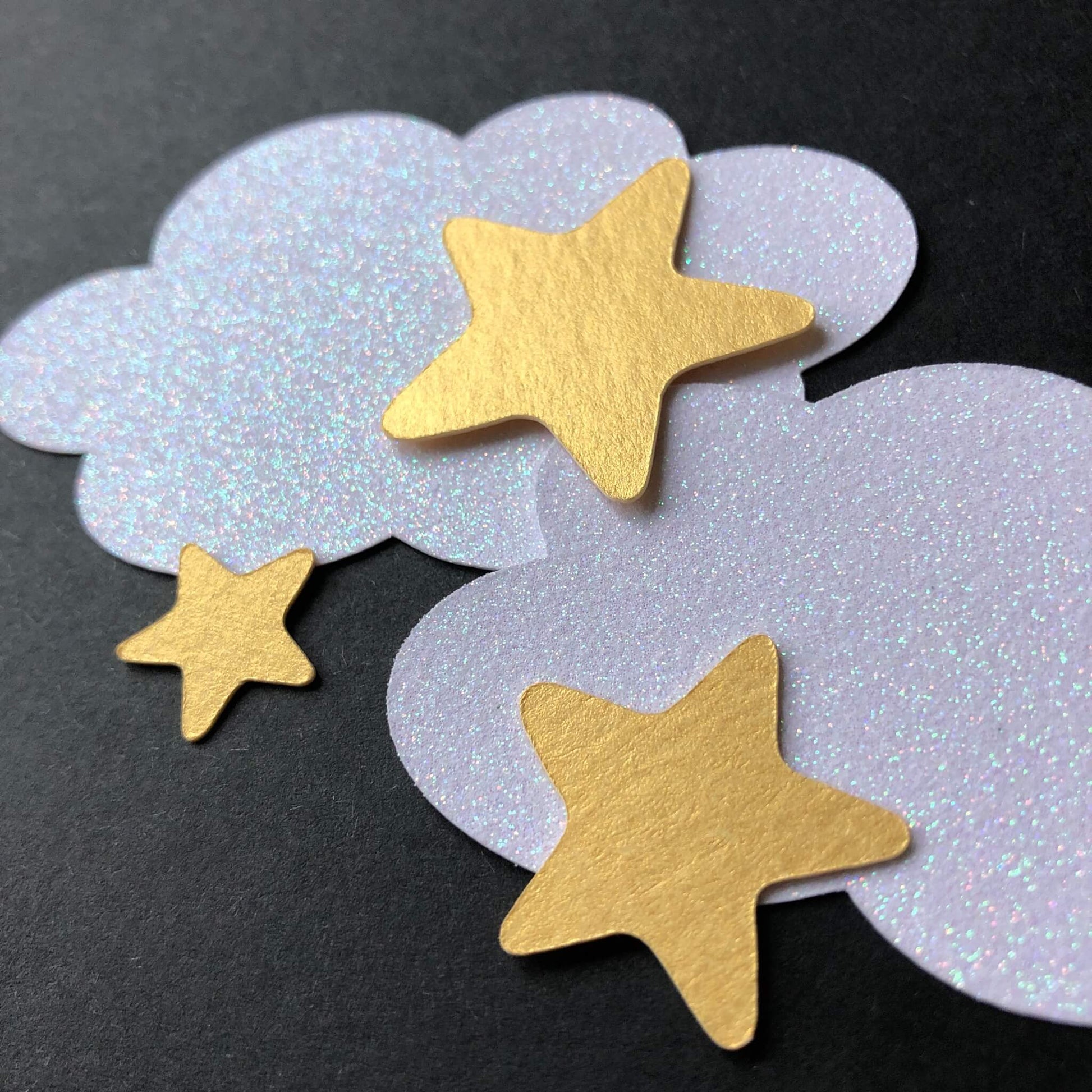 White Diamond Print Inkjet Glitter Cardstock