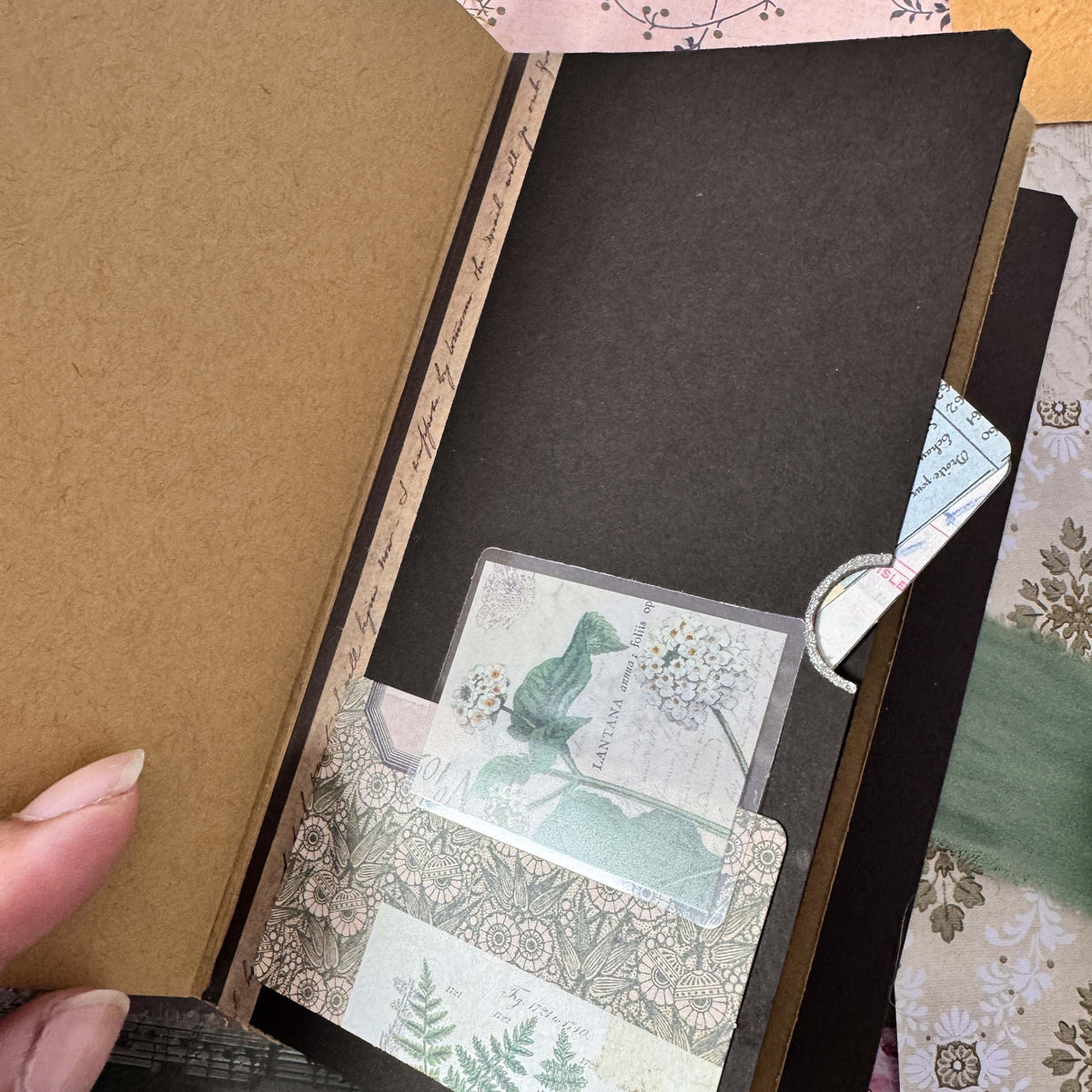 gratitude journal made from Bitter Chocolate and Brown Box Kraft cardstocks