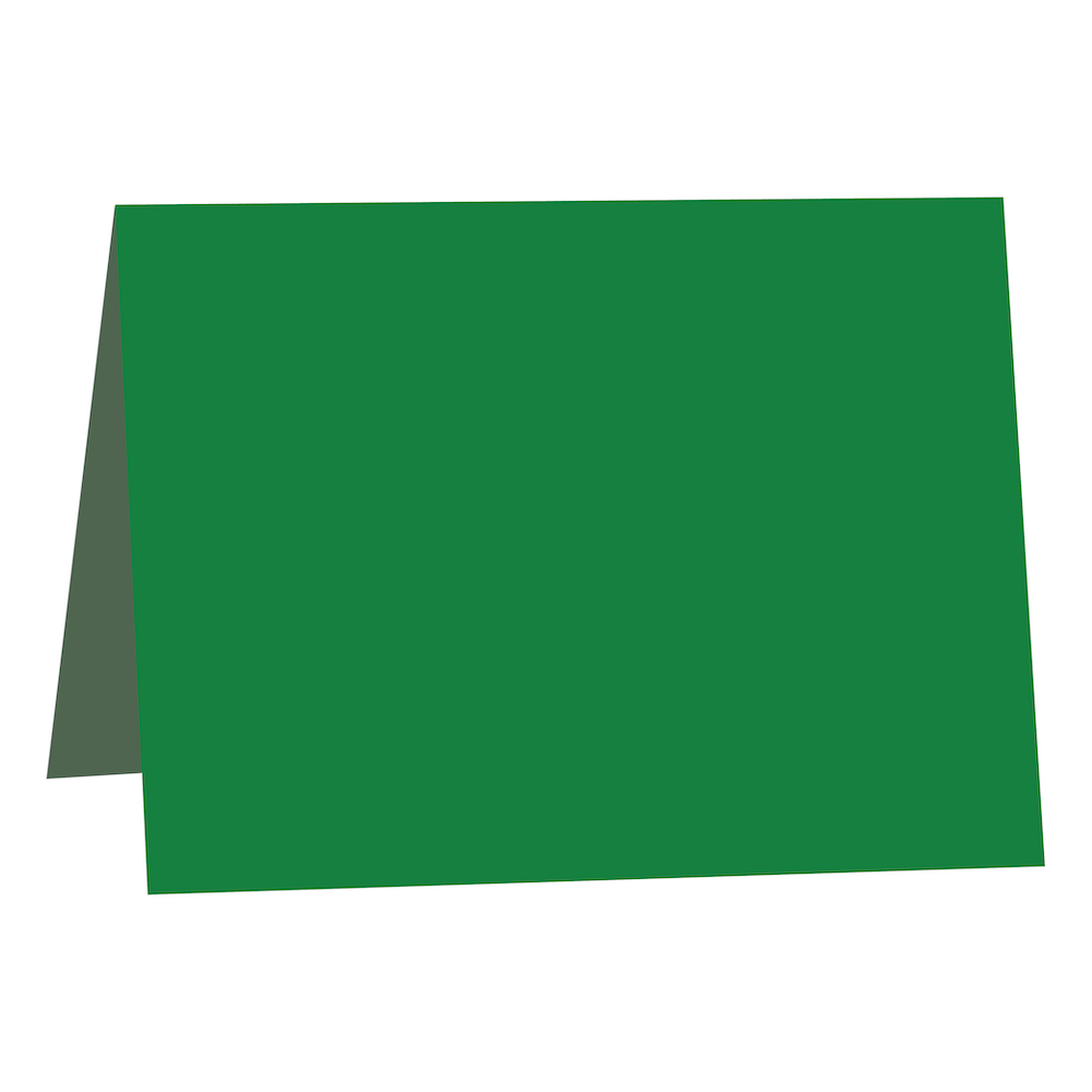 Kelly Green Folded Place Cards-Cardstock Warehouse