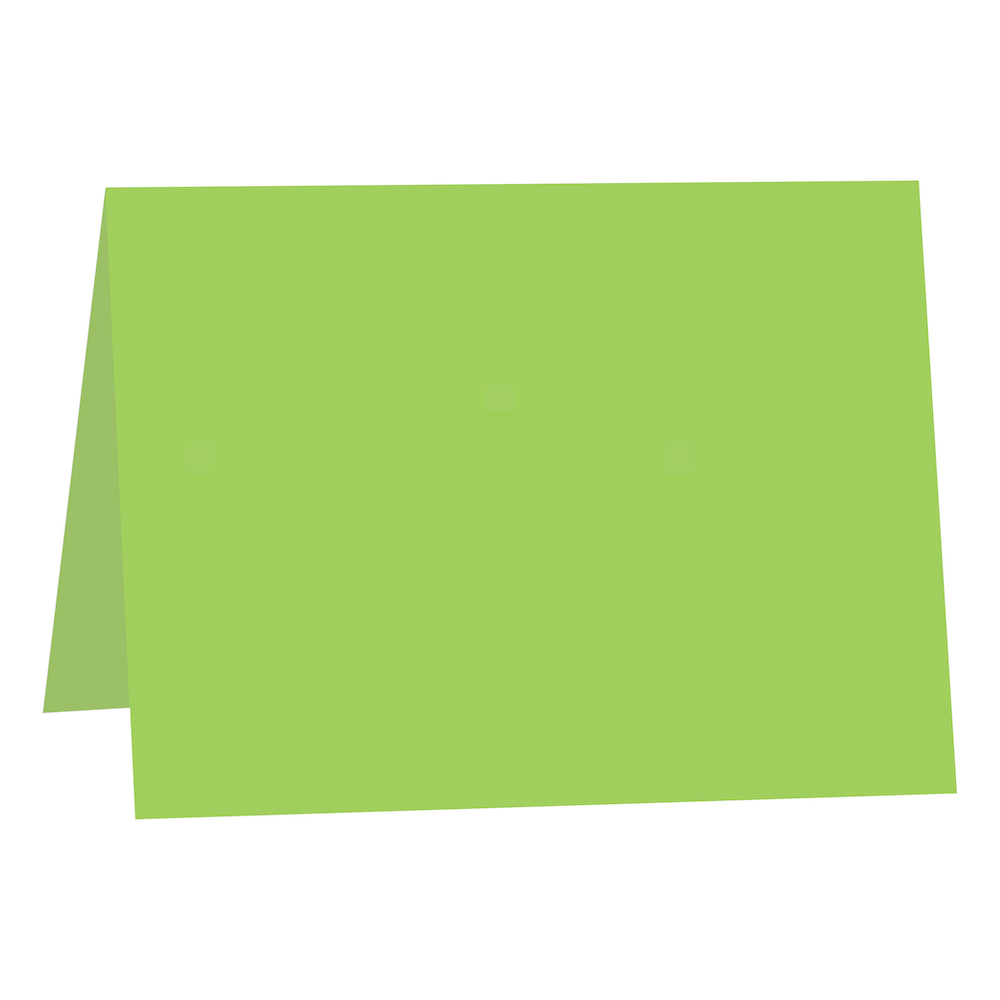 Lime Green Folded Place Cards-Cardstock Warehouse