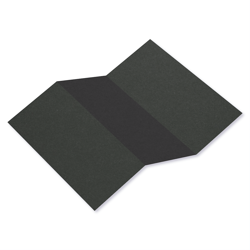 Woodstock Nero Black Tri Fold Cards