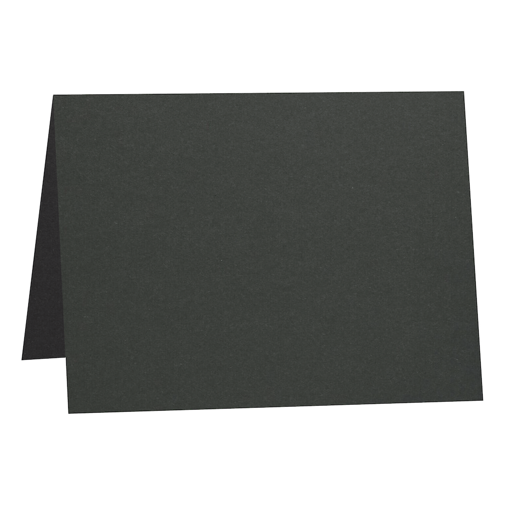 Woodstock Nero Black Folded Place Cards