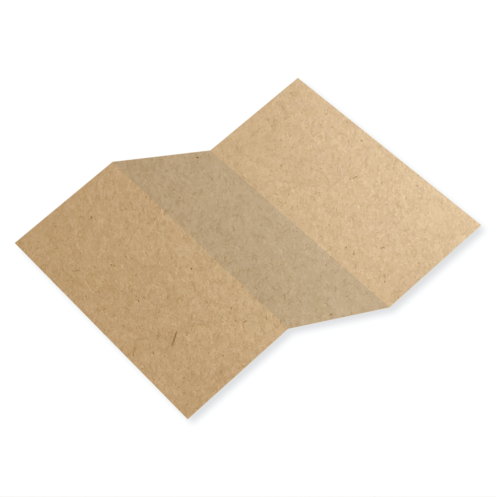 Paper Bag Kraft Tri-Fold Card-Cardstock Warehouse