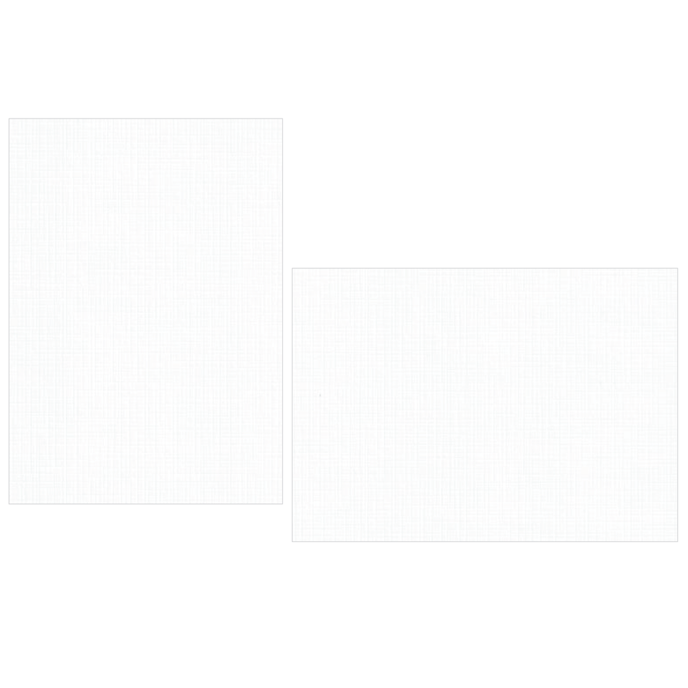 Regal White Linen Flat Cards-Cardstock Warehouse