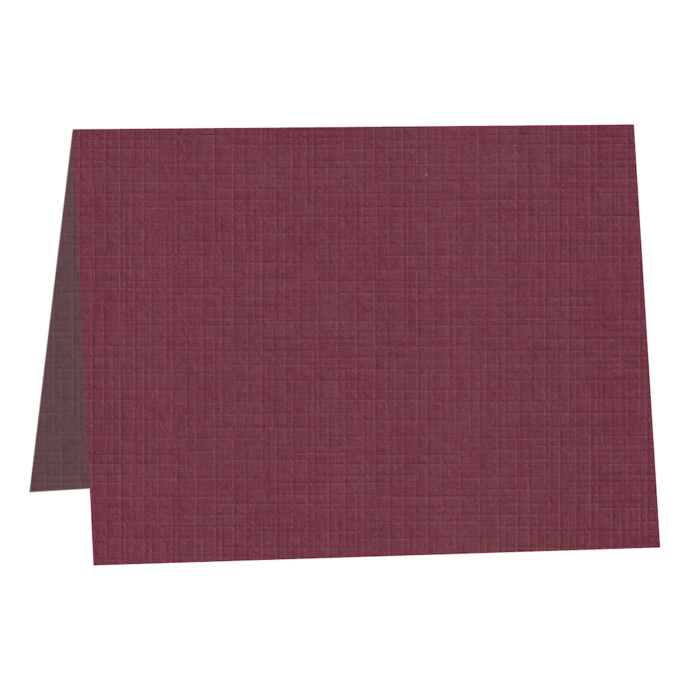 Monarch Red Linen Half-Fold Cards