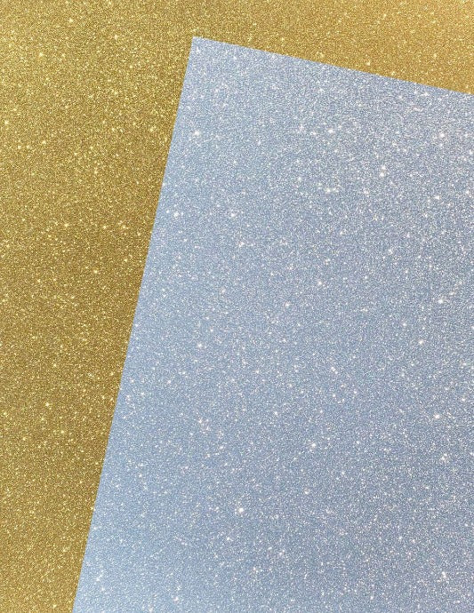 Gold/Silver Diamond Print Inkjet Glitter Cardstock