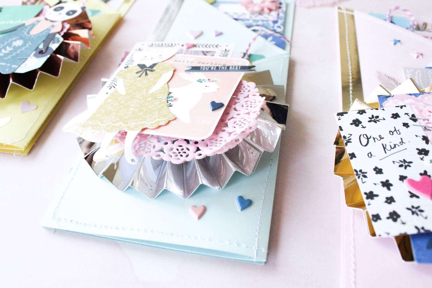 Precious Metals Mirror Cardstock card closeups