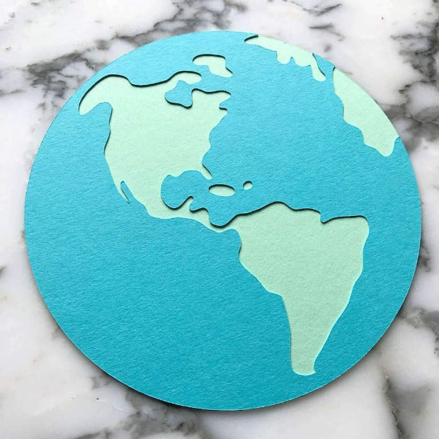 Cardstock Earth die-cut