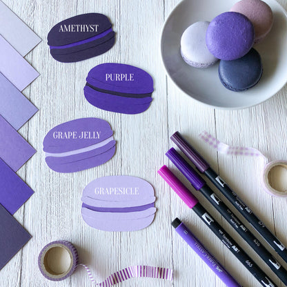 Grapesicle / Lavendar Pop-Tone | Solid-Core Cardstock Paper 