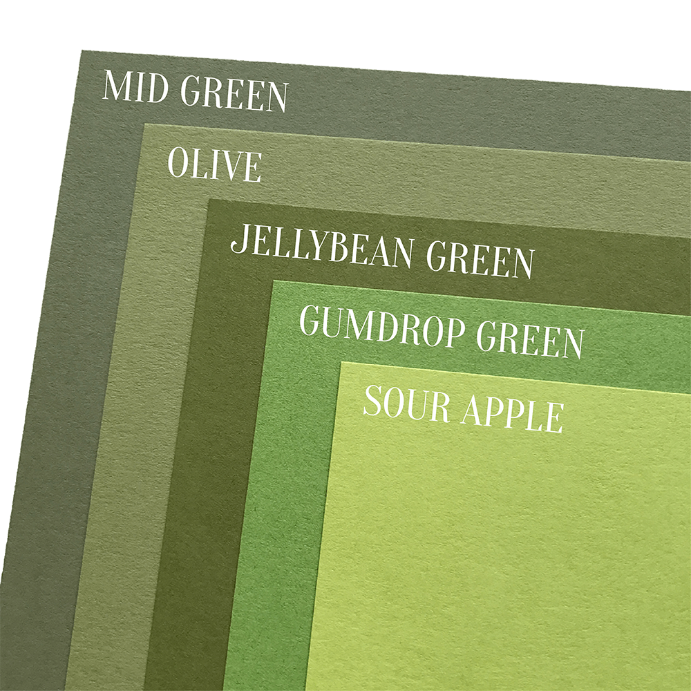 Jellybean Green Pop-Tone | Solid-Core Cardstock Paper | Flat Shipping
